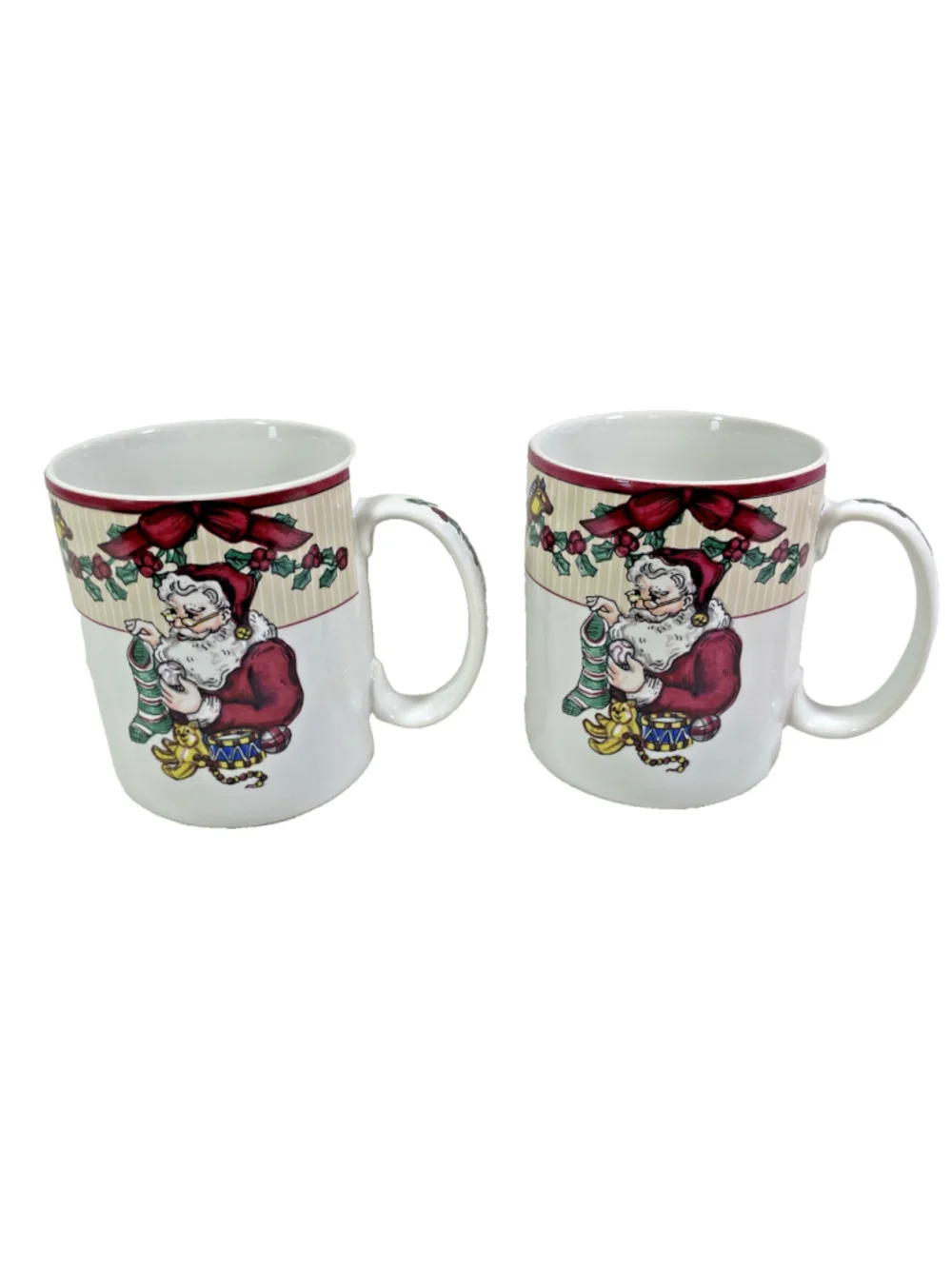 Vintage Fitz and Floyd Santa's List Coffee Tea 4